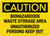 Caution: Biohazardous Waste Storage Area - Unauthorized Persons Keep Out Landscape - Wall Sign