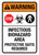 Warning: ANSI Infectious Biohazard Area Protective Suits Required Portrait - Wall Sign