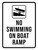 No Swimming On Boat Ramp Portrait - Wall Sign