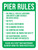 Pier Rules Portrait - Wall Sign