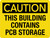 Caution: This Building Contains PCB Storage Landscape - Wall Sign