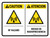 Caution: RF Hazard Bilingual Landscape - Wall Sign