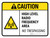 Caution: ANSI High Level Radio Frequency Area No Trespassing Landscape - Wall Sign