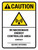 Caution: ANSI RF Microwave Energy Controlled Area (Contact _ Before Entering) Portrait - Wall Sign