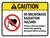 Caution: ANSI RF Microwave Radiation Hazard Landscape - Wall Sign