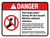 Danger: ANSI Don't Touch Tower Serious RF Burn Hazard Maintain Adequate Clearance Landscape - Wall Sign