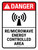 Danger: ANSI Re Microwave Energy Controlled Area Portrait - Wall Sign