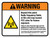 Warning: ANSI Beyond This Point Radio Frequency Fields At This Site May Exceed FCC Rules For Human Exposure Landscape - Wall Sign