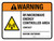Warning: ANSI RF Microwave Energy Controlled Area Contact _ Before Entering Landscape - Wall Sign