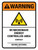 Warning: ANSI RF Microwave Energy Controlled Area Contact _ Before Entering Portrait - Wall Sign