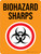 Biohazard Sharps Orange with Icon Portrait - Wall Sign