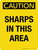 Caution: Sharps In This Area Portrait - Wall Sign