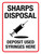 Sharps Disposal Deposit Used Syringes Here with Icon Portrait - Wall Sign