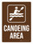 Canoeing Area with Icon Portrait - Wall Sign