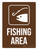 Fishing Area Brown with Icon Portrait - Wall Sign