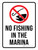 No Fishing In The Marina with Icon Portrait - Wall Sign