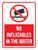 No Inflatables In the Water with Icon Portrait - Wall Sign