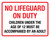 No Lifeguard On Duty - Children Under The Age of 12 Must Be Accompanied By An Adult Landscape - Wall Sign