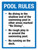 Pool Rules (No Diving In The Shallow End, No Rough Play, No Running On The Deck) Portrait - Wall Sign