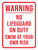 Warning: No Lifeguard On Duty - Swim At Your Own Risk Red Portrait - Wall Sign
