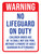 Warning: No Lifeguard On Duty - Children Under Age of 14 Shall Not Use Pool Without A Parent Portrait - Wall Sign