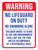 Warning: No Lifeguard On Duty - No Swimming Alone, Children Under 14 Years Of Age Portrait - Wall Sign
