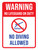 Warning: No Lifeguard On Duty No Diving Allowed with Icon Portrait - Wall Sign