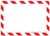 Red/White Hazard Lines Blank Landscape - Dry Erase Wall Sign