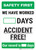 Safety First: We Have Worked _ Days Accident Free! Portrait - Dry Erase Wall Sign