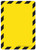 Yellow/Black Hazard Lines Blank Portrait - Dry Erase Wall Sign