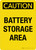 Caution: Battery Storage Area Portrait - Wall Sign