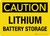 Caution: Lithium Battery Storage Landscape - Wall Sign