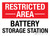 Restricted Area: Battery Storage Station - Wall Sign