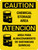 Caution: Chemical Storage Area Bilingual with Icon Portrait - Wall Sign