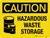 Caution: Hazardous Waste Storage Landscape - Wall Sign
