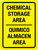 Chemical Storage Area Bilingual Portrait - Wall Sign