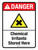 Danger: Chemical Irritants Stored Here Portrait ANSI - Wall Sign