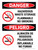 Danger: Hazardous Waste Storage Flammable No Smoking Bilingual  with Icon Portrait - Wall Sign