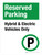 Reserved Parking: Hybrid & Electric Vehicles Only with Icon Portrait - Wall Sign