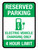 Reserved Parking: Electric Vehicle Charging Only 4 Hour Limit Portrait - Wall Sign