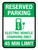 Reserved Parking: Electric Vehicle Charging Only 45 Min Limit Portrait - Wall Sign