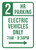 2 Hours Parking Electric Vehicles Only 7AM - 8:30PM (Right Arrow) Portrait - Wall Sign