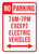 No Parking - 7AM - 7PM Except Electric Vehicles (Double Arrow) Portrait - Wall Sign