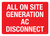 All On Site Generation AC Disconnect Red Landscape - Wall Sign
