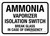 Ammonia Vaporizer Isolation Switch - Break Glass In Case Of Emergency Landscape - Wall Sign