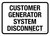 Customer Generator System Disconnect White Landscape - Wall Sign