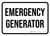 Emergency Generator White Landscape - Wall Sign