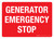 Generator Emergency Stop Red Landscape - Wall Sign