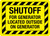 Shutoff For Generator Located Outside On Generator Hazard Landscape - Wall Sign