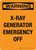 Warning: X-Ray Generator Emergency Off Portrait - Wall Sign